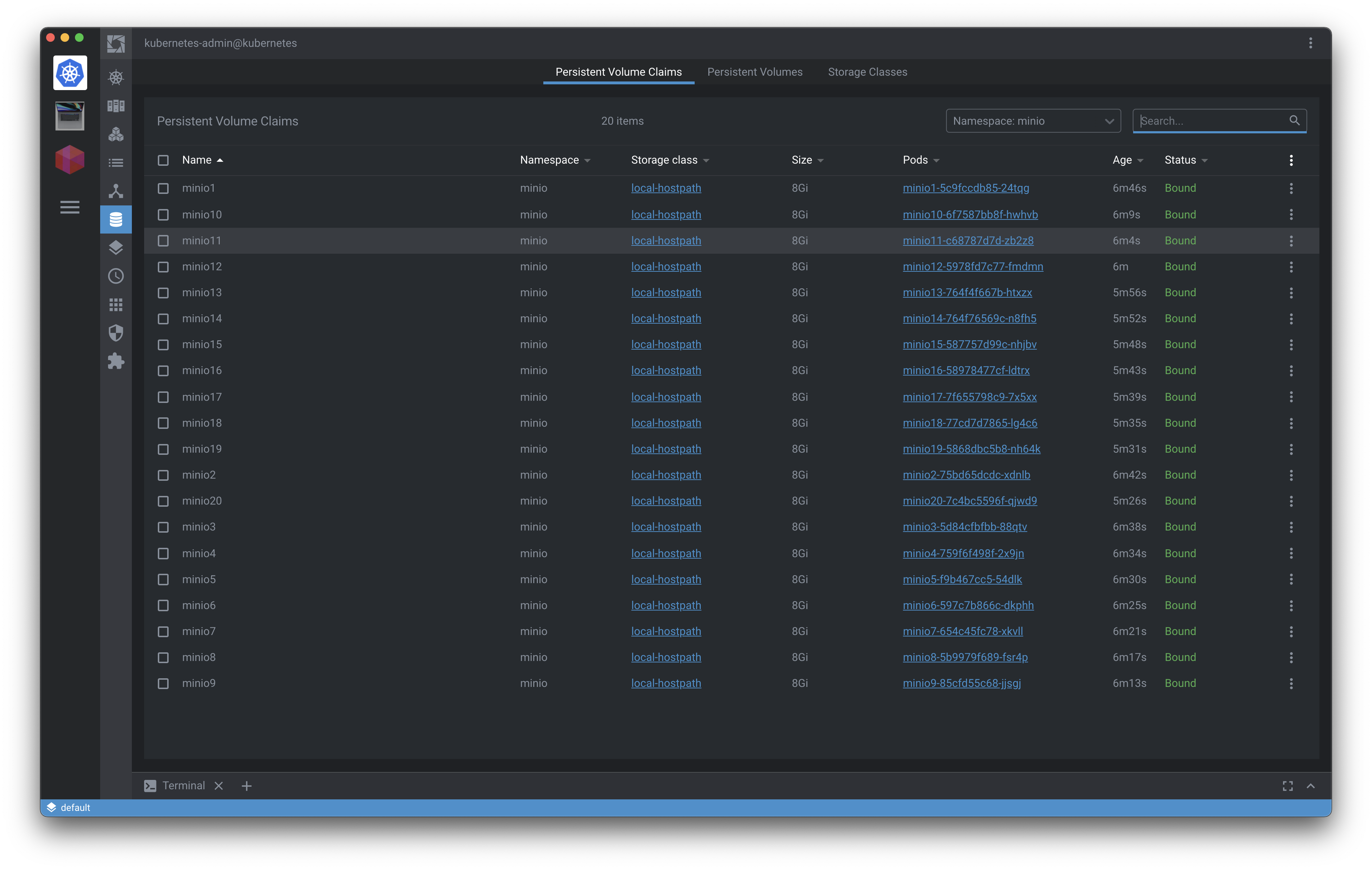 minio-local-hostpath-pvc